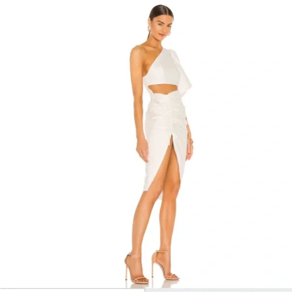 Sau Lee Jolene Dress- Revolve White Cut Out 4 - Picture 2 of 12
